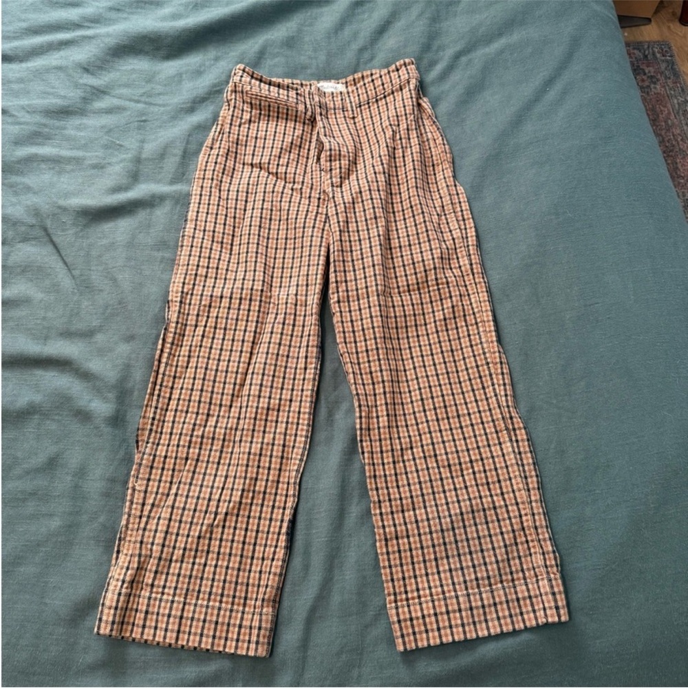Madewell Cropped Trousers in Brown and Black